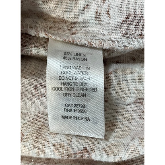 House of Harlow 1960 Tan Floral Tie Shoulder Smocked Tiered Maxi Dress Womens S - Picture 9 of 9